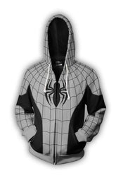 Spiderman Grey Zip Up Hoodie