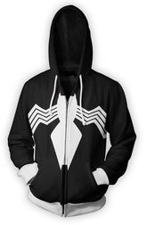 Spiderman Venom Black Cotton Hoodie