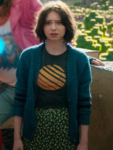 A Minecraft Movie Emma Myers Teal Cardigan