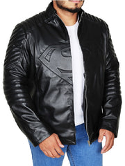 AMAZING MAN OF STEEL BLACK SUPERMAN JACKET