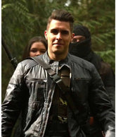 Arrow Adrian Chase Padded Black Leather Jacket
