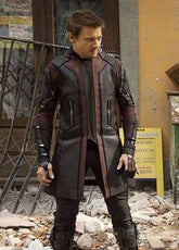 Avengers Age of Ultron Hawkeye Leather Coat