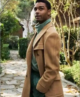 Bridgerton S02 Simon Basset Beige Wool Coat