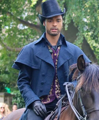 Bridgerton Simon Basset Blue Duster Coat
