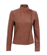 Women's Slim Fit Biker Leather Jacket