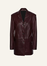 Burgundy_leather_blazer_for_women