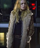 Legends of Tomorrow Caity Lotz Fur Collar Cotton Coat