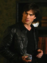 Damon Salvatore The Vampire Diaries Leather Jacket