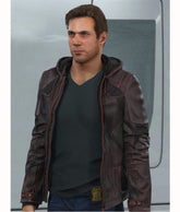 Detroit Become Human Gavin Reed Leather Hoodie