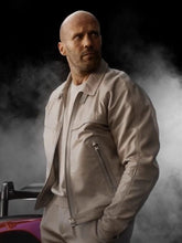 Fast X 2023 Jason Statham Beige Shirt Style Leather Jacket