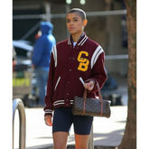 Gossip Girl Jordan Alexander Maroon Bomber Jacket