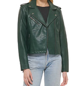Green Levi's Women's Leather Jacket