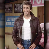 Happy Days Fonzie Brown Leather Jacket