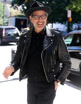 Jeff Goldblum Jurassic World Dominion Black Leather Jacket
