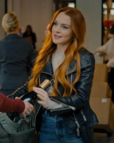 Lindsay Lohan Our Little Secret Biker Leather Jacket