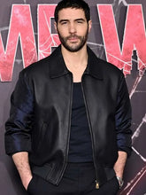 Madame Web Tahar Rahim Premiere Black Leather Bomber Jacket
