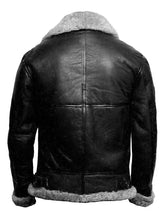 Men’s RAF Aviator B3 Shearling Black Bomber Leather Jacket