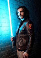 Men's Rebel Alliance Brown Genuine Leather Jacket