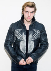 Men's Spider Venom Real Black Leather Jacket