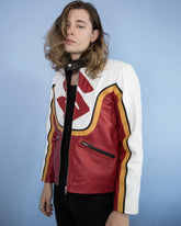 Men's Suzuki Motorcycle Hackers Real Leather Racer Jacket