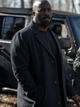 Mike Colter Alarum 2025 Black Wool Coat