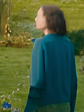 Minecraft Movie Emma Myers Teal Cardigan