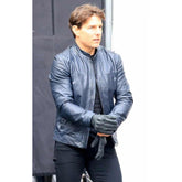 Mission Impossible 6 Ethan Hunt Blue Leather Jacket