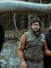 Money Heist  Professor Alvaro Morte Grey Cotton Vest