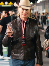 Neal McDonough The Last Rodeo 2025 Brown Leather Jacket