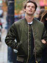 Patrick Schwarzenegger Olive Green Bomber Jacket