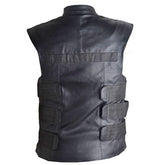 The Punisher Black Leather Vest