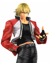 King of Fighters XIV Rock Howard White and Red Leather Jacket
