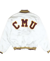 Satin Varsity Letterman Bomber Jacket
