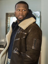 Power 50 Cent (Kanan) Mekai Shearling Brown Leather Jacket