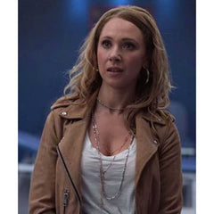 Ted Lasso Keeley Jones Juno Temple Brown Leather Jacket