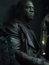 The Killer’s Game 2024 Terry Crews Brown Leather Coat