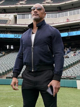 XFL-2023-Dwayne-Johnson-The-Rock-Blue-Bomber-Jacket