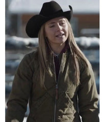 Amber Marshall Heartland Green Quilted Jacket