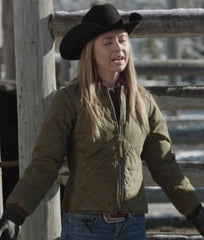 Amber Marshall Heartland Green Quilted Jacket
