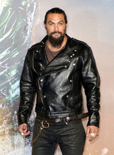 JASON MOMOA AQUAMAN PREMIERE LEATHER JACKET