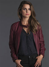 KERI RUSSELL THE AMERICANS LEATHER JACKET