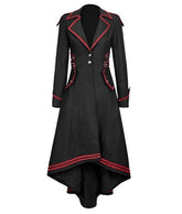 Gothic Swallowtail Black Wool Coat