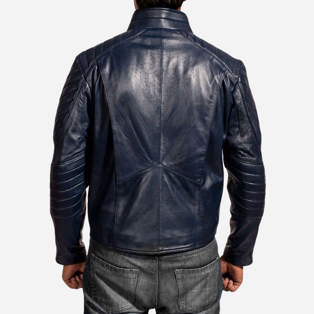 Superman Man Of Steel Blue Leather Jacket