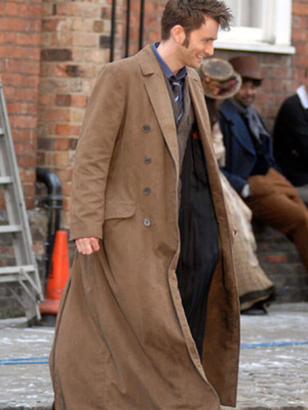 David Tennant Brown Wool Coat