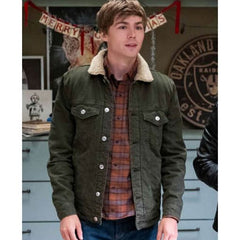 Miles Heizer 13 Reasons Why Green Jacket