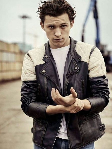 Tom Holland Motor Biker Jacket