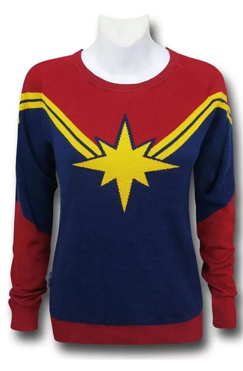 Captain Marvel Womens Costume Sweater