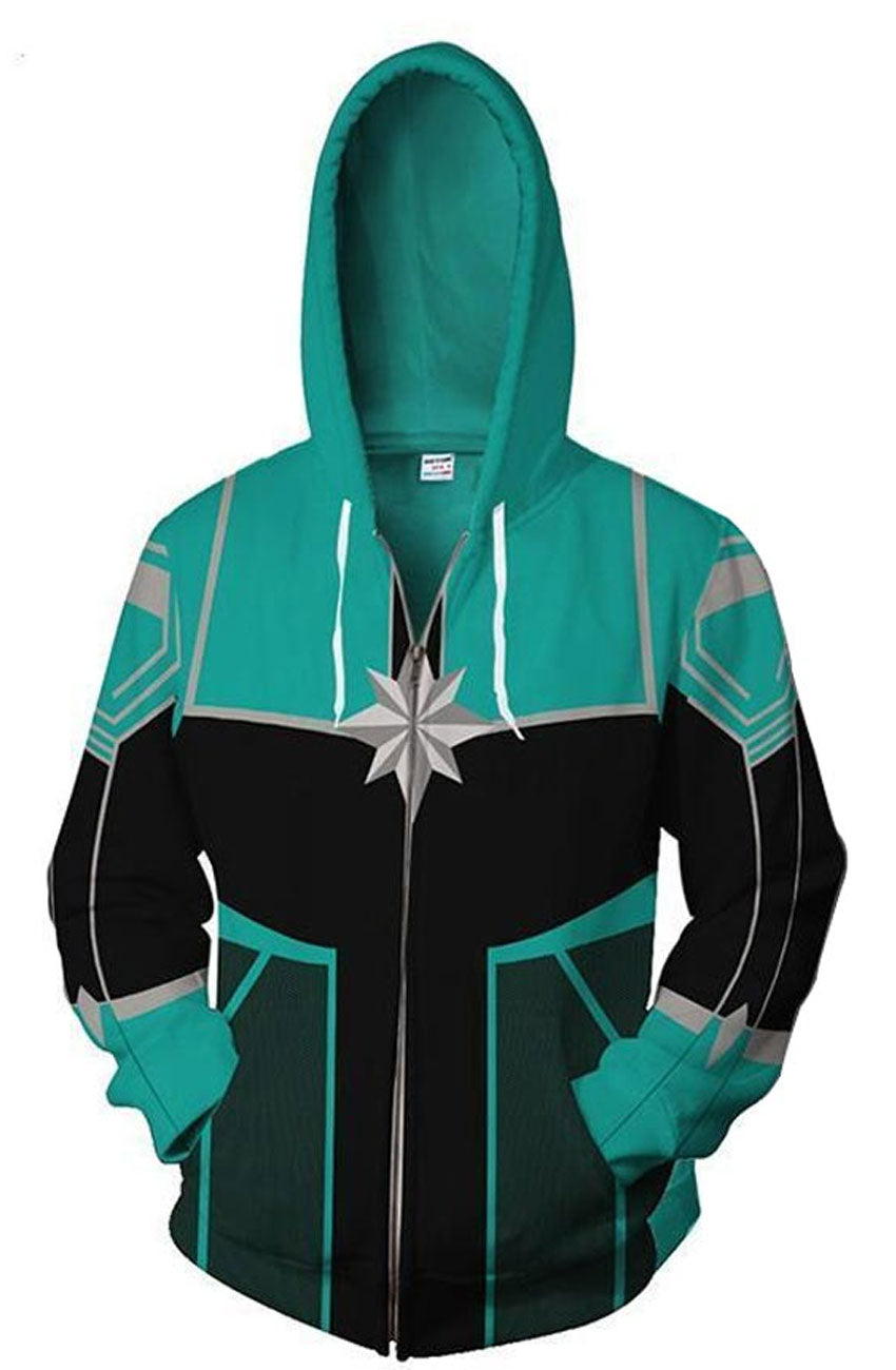 Team Captain Marvel Green Hoodie