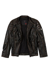 JP 1880 Men's Big & Tall Iconic Leather Biker Jacket 711465