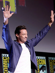 Hugh Jackman Comic-Con 2024 Blue Jacket